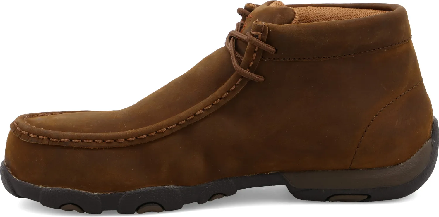 TWISTED X Mocas×n Driving chukka EH con puntera de acero, color de silla de montar, de mujer, Twisted X TWWDMST01Mocas×n Driving