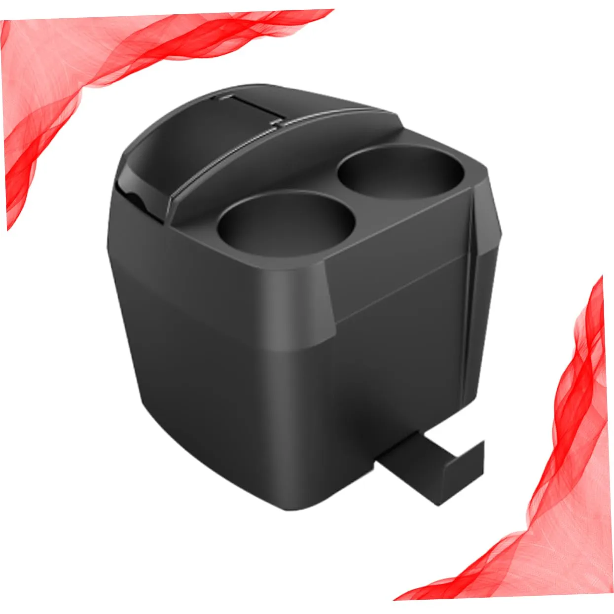 ULTECHNOVO Cubo De Basura Para Coche Cubo De Basura Automático Caja De Almacenamiento Para Reposabrazos Portavasos Color Negro P