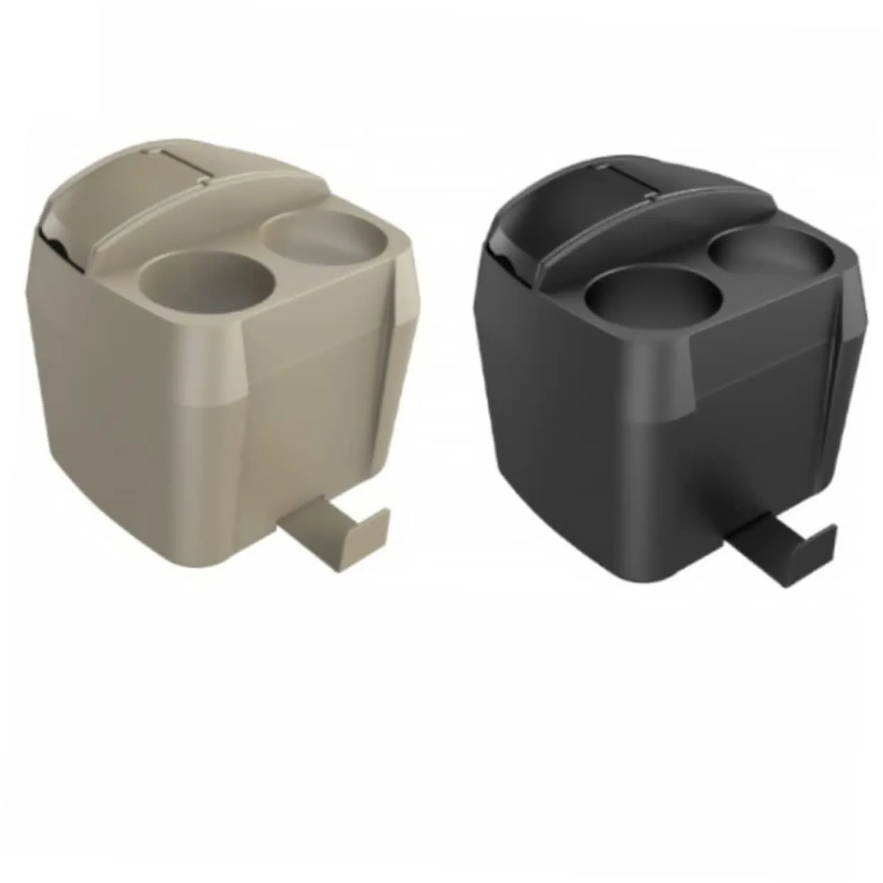 ULTECHNOVO Cubo De Basura Para Coche Cubo De Basura Automático Caja De Almacenamiento Para Reposabrazos Portavasos Color Negro P