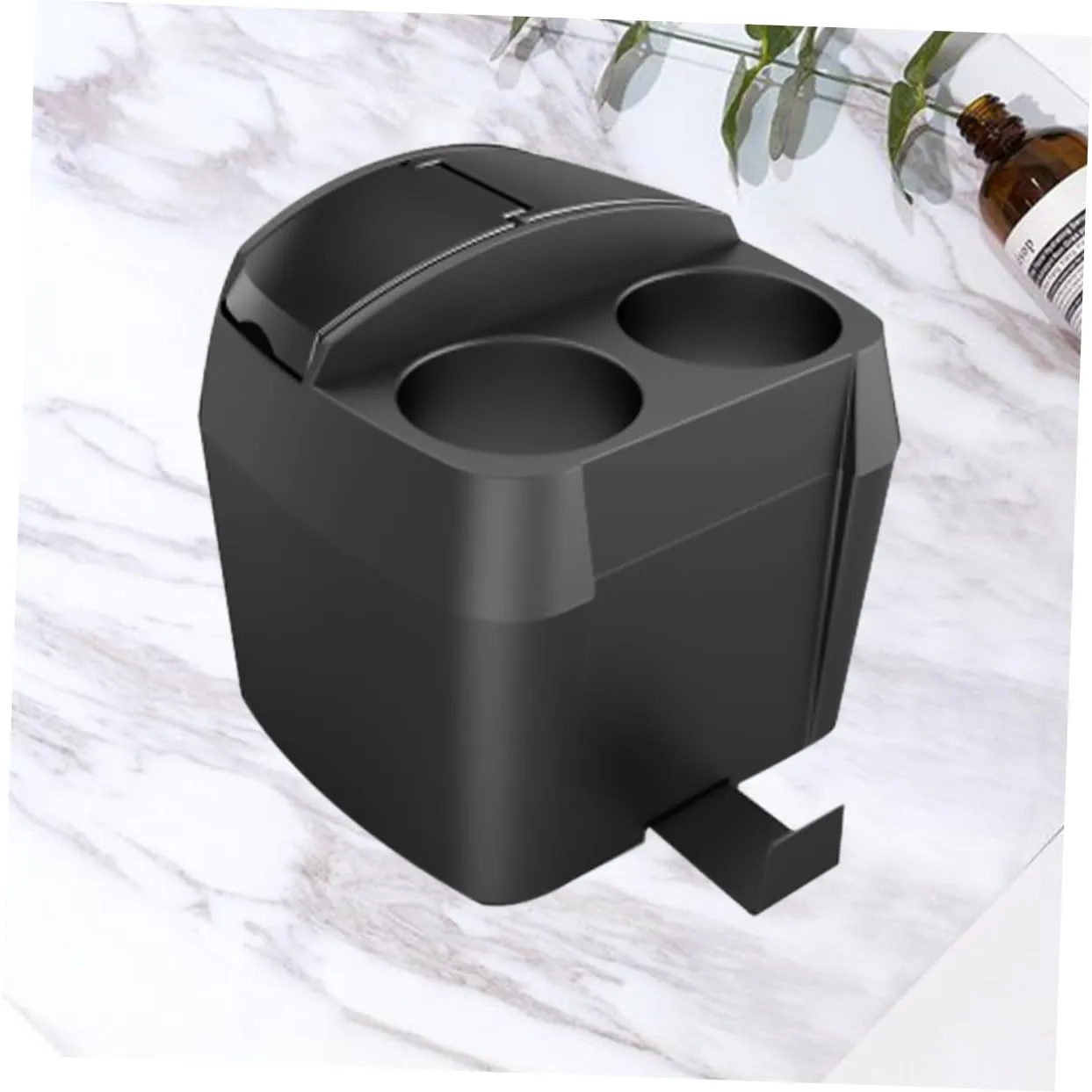 ULTECHNOVO Cubo De Basura Para Coche Cubo De Basura Automático Caja De Almacenamiento Para Reposabrazos Portavasos Color Negro P