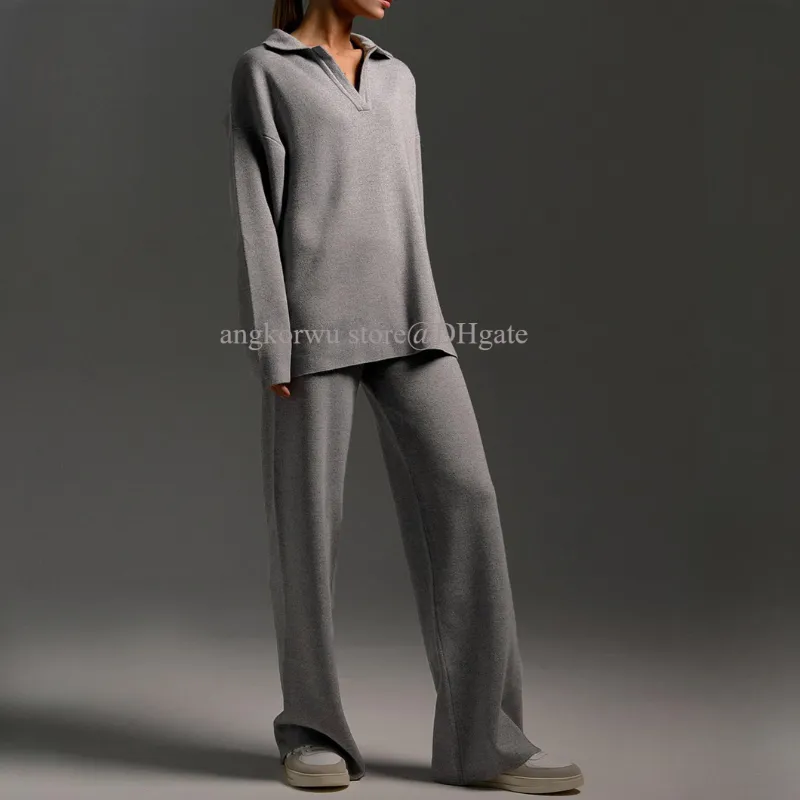 Un diseño de polo de diseño yoga set de 2 piezas 1/2 sudaderas con cremallera+pantalones de chándal de piernas rectas
