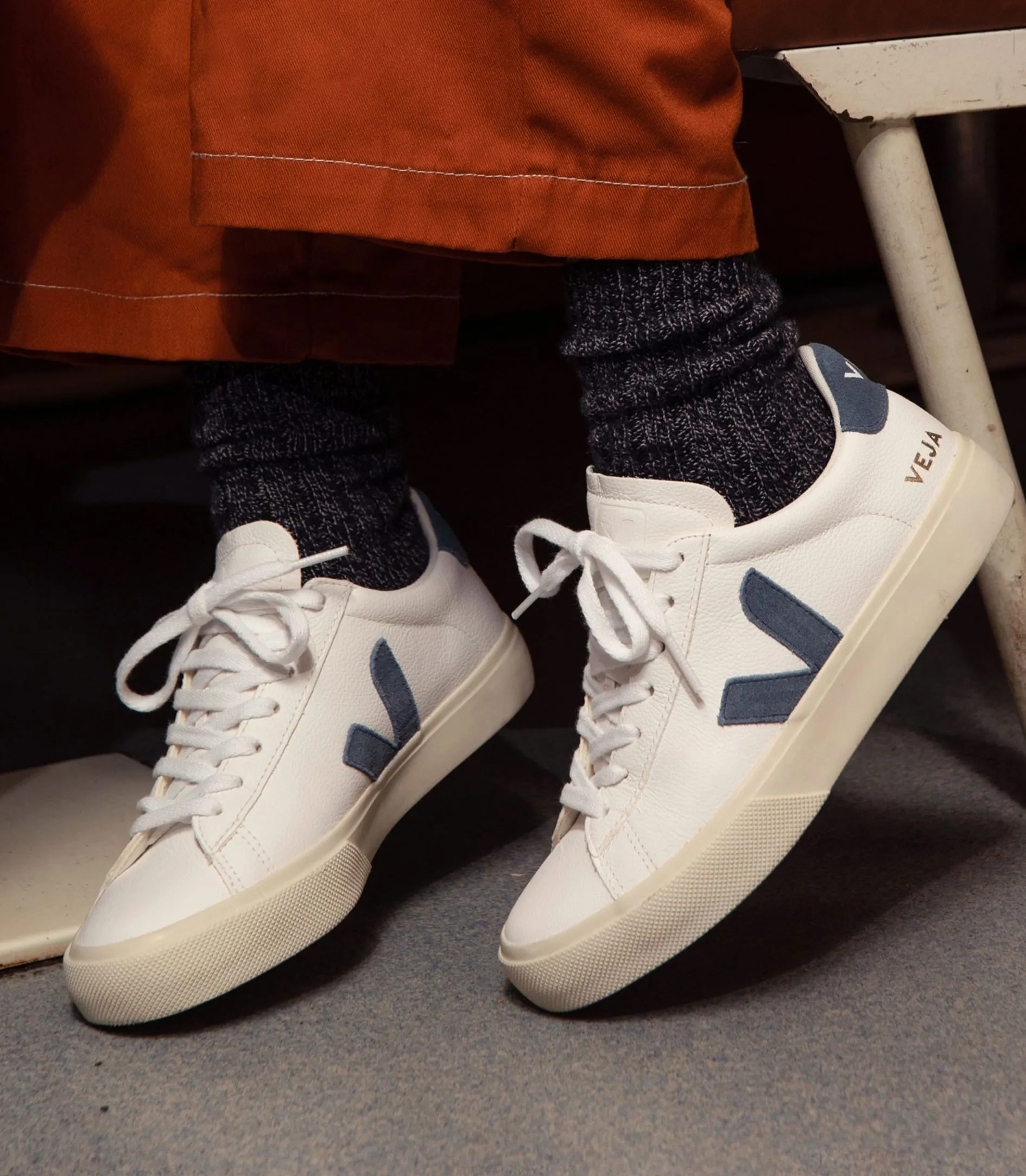 Veja – Zapatillas Campo chromefree leather extra white California