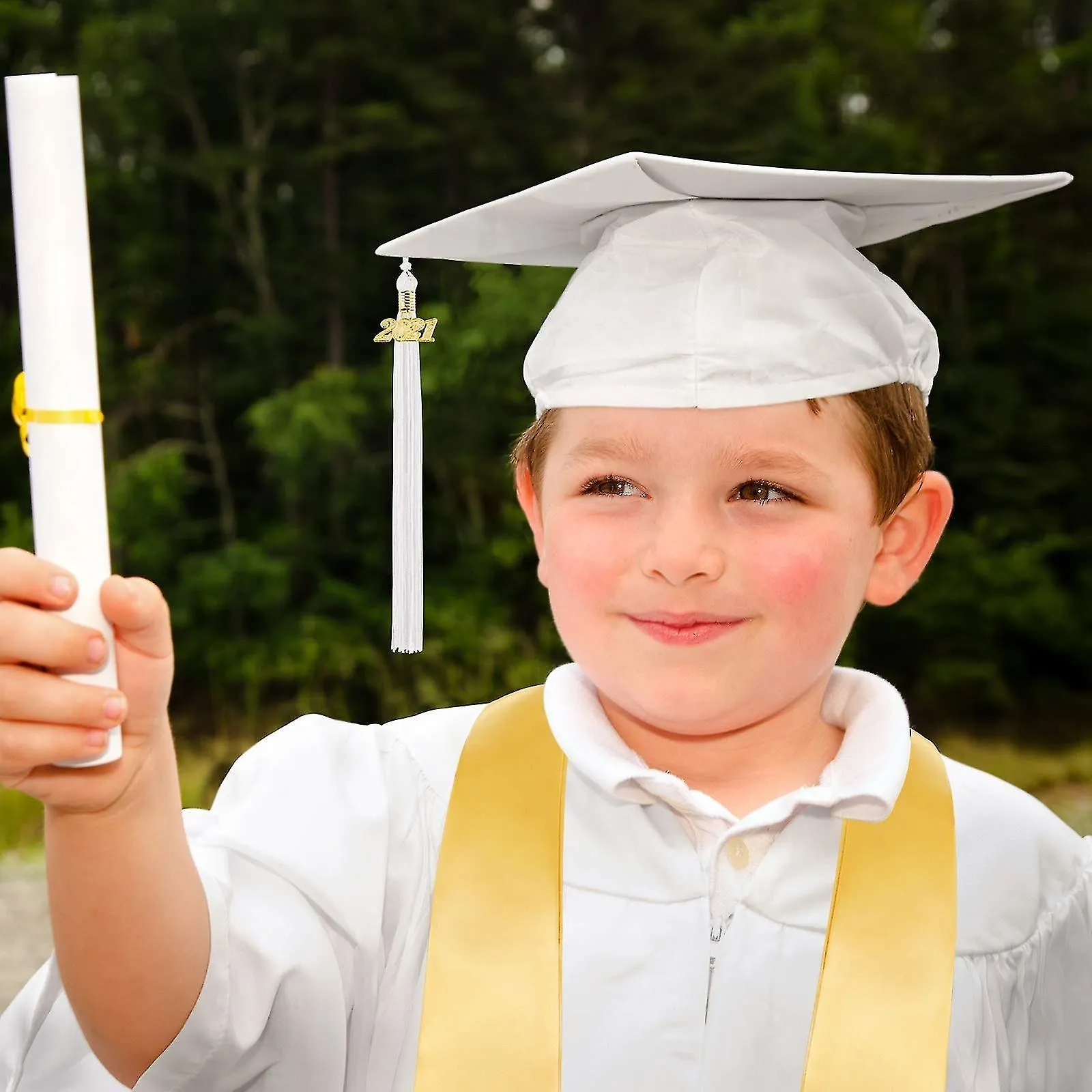 Vestido académico para niños Uniformes escolares para niños Niños 2021 Preescolar Kindergarten Vestido de graduación Chatón Borl