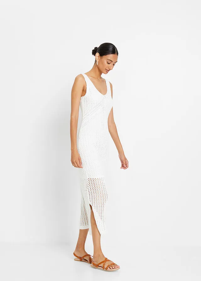 Vestido de punto Blanco lana