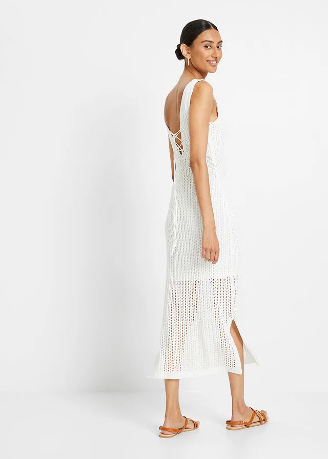 Vestido de punto Blanco lana