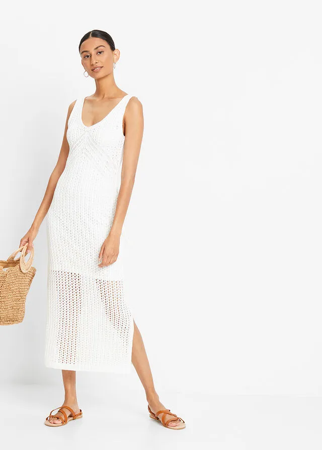 Vestido de punto Blanco lana