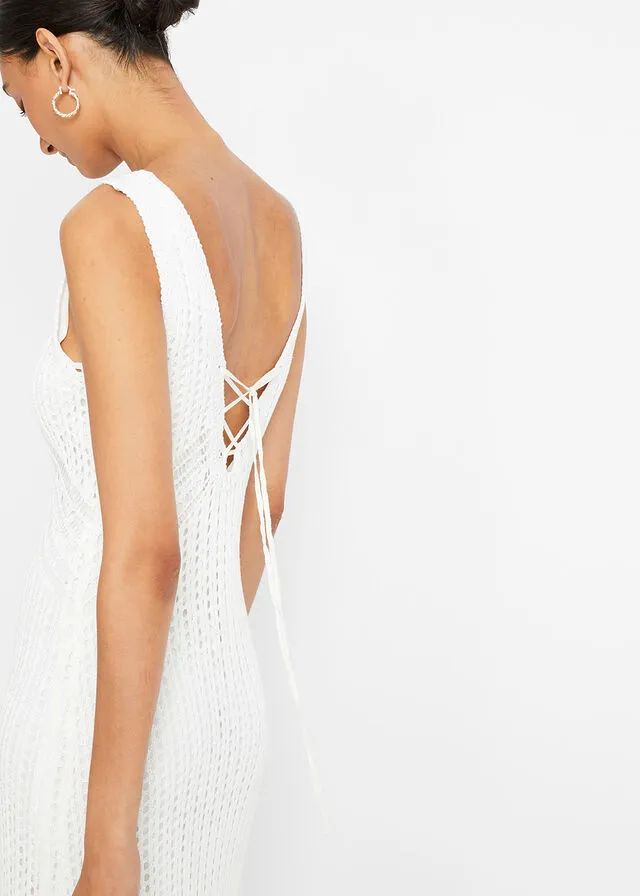 Vestido de punto Blanco lana