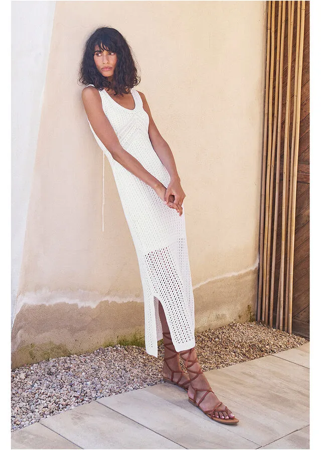 Vestido de punto Blanco lana
