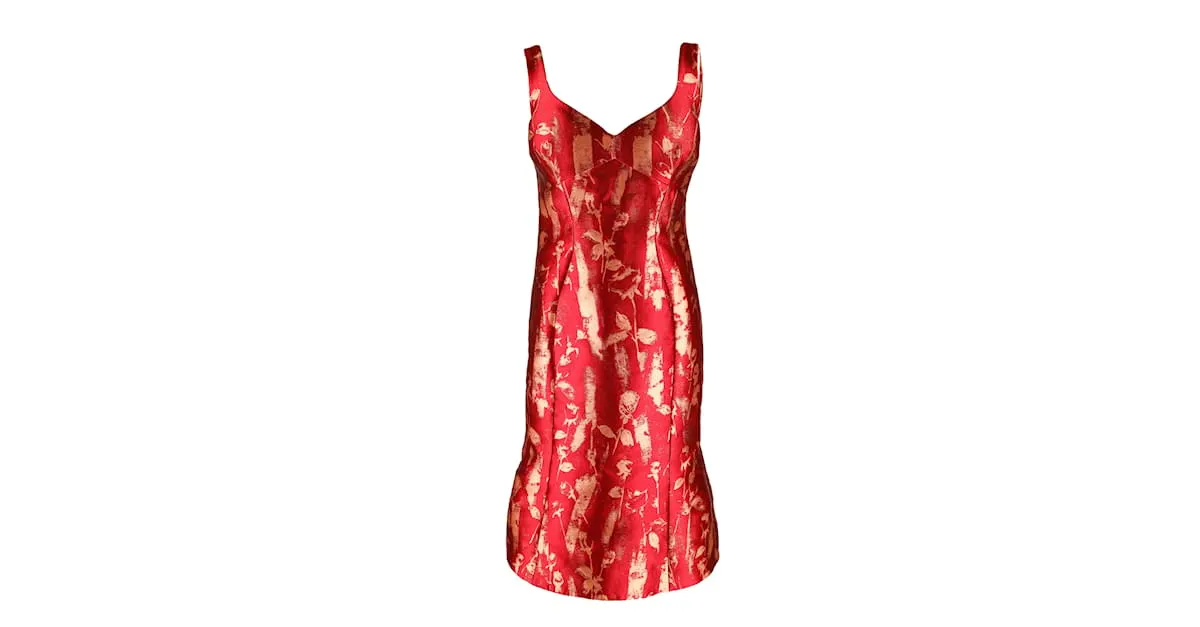 Vestido de seda jacquard con etiqueta roja de Vivienne Westwood 