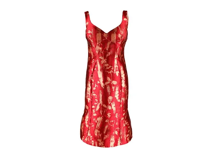 Vestido de seda jacquard con etiqueta roja de Vivienne Westwood 