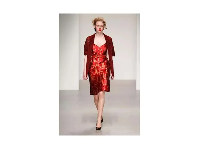 Vestido de seda jacquard con etiqueta roja de Vivienne Westwood 