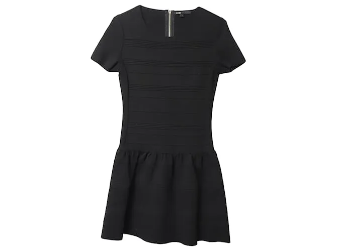 VESTIDO MAJE VESTIDO ENCAJE Y VUELO Negro 