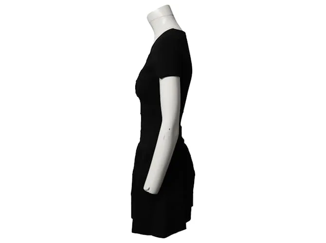 VESTIDO MAJE VESTIDO ENCAJE Y VUELO Negro 