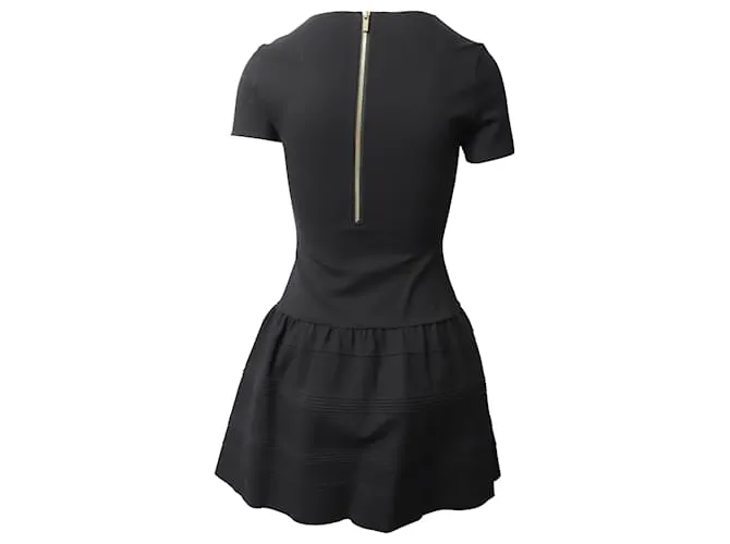 VESTIDO MAJE VESTIDO ENCAJE Y VUELO Negro 