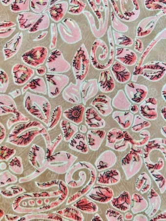 Vestido Nido de Abeja Estampado SYAHARA Beige