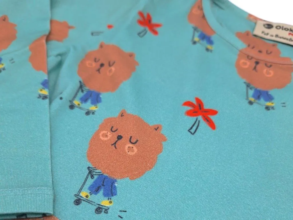 VESTIDO VUELO MENTA  GATOS