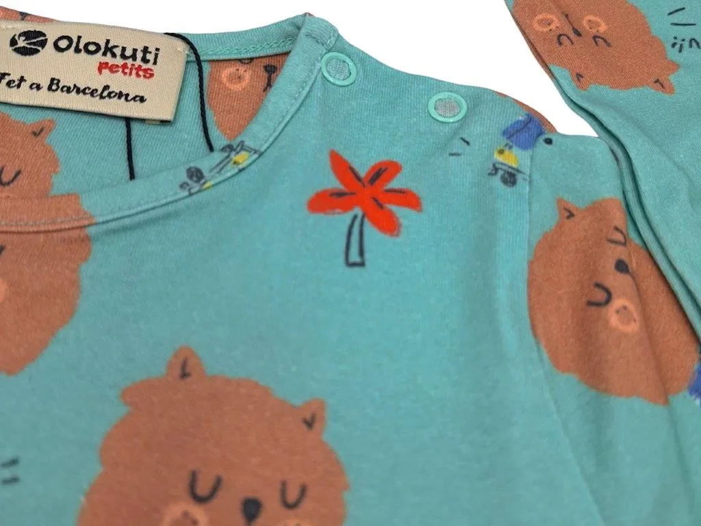 VESTIDO VUELO MENTA  GATOS