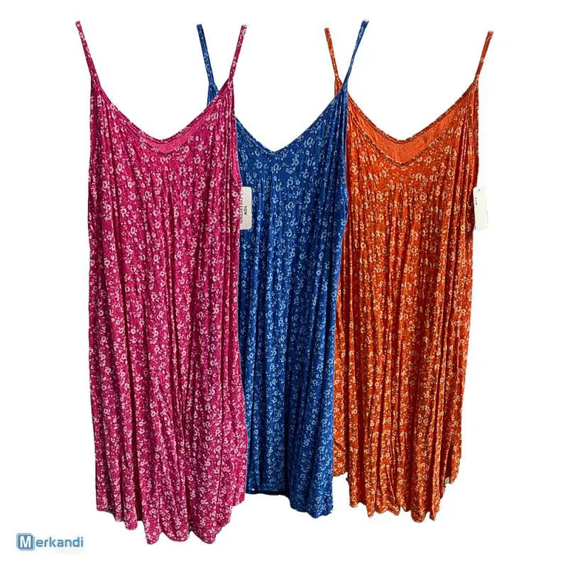 VESTIDOS TALLAS GRANDES XL A XXXXL  COLORES SURTIDOS  REF. 9021