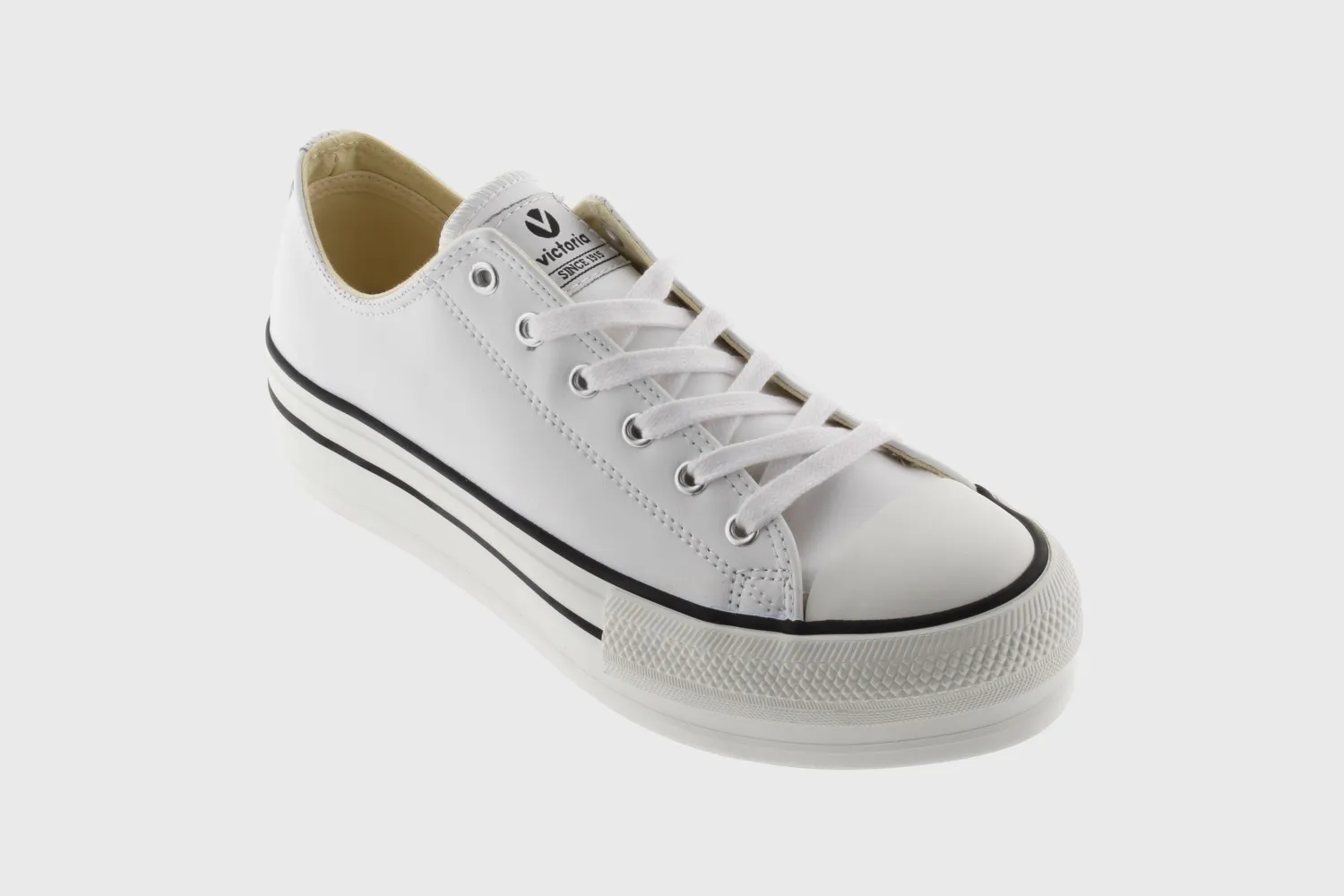 Victoria plataforma blanca puntera 1061106 piel vegano
