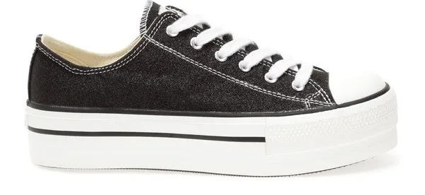 Victoria plataforma negra glitter puntera 1061102
