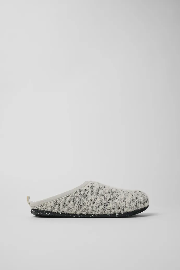Wabi Zapatillas de casa blancas y negras para mujer