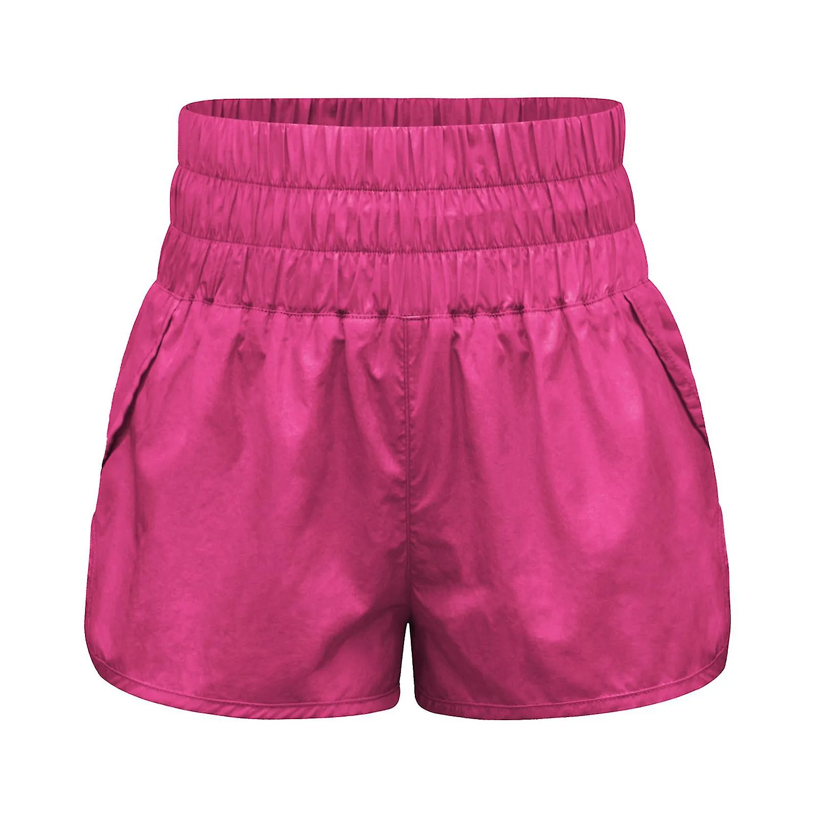 Women's Athletic Shorts With Liner Elastic Band Hiking Sweat Workout Short Pants