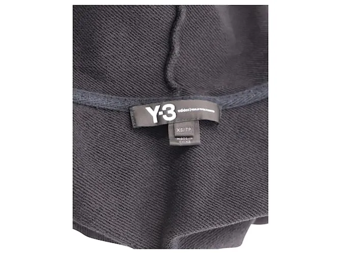 Y3 Y3 TOP CON CREMALLERA FROST DE ALGODóN NEGRO 