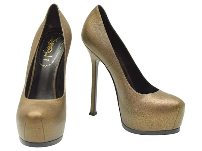 Yves Saint Laurent Zapatos de tacón Dorado 