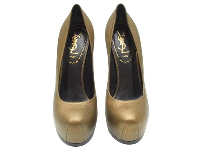 Yves Saint Laurent Zapatos de tacón Dorado 
