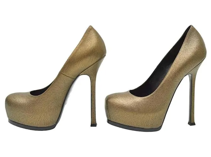 Yves Saint Laurent Zapatos de tacón Dorado 