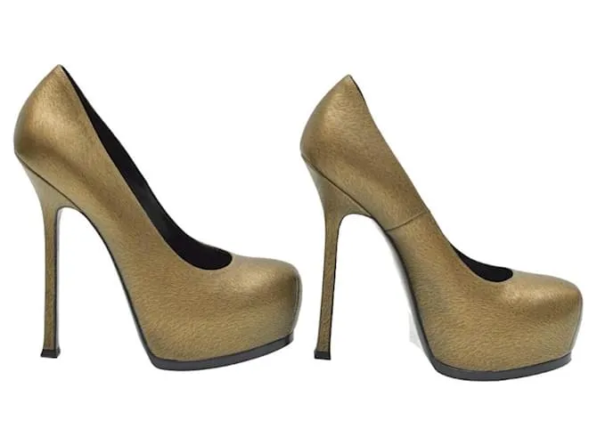 Yves Saint Laurent Zapatos de tacón Dorado 