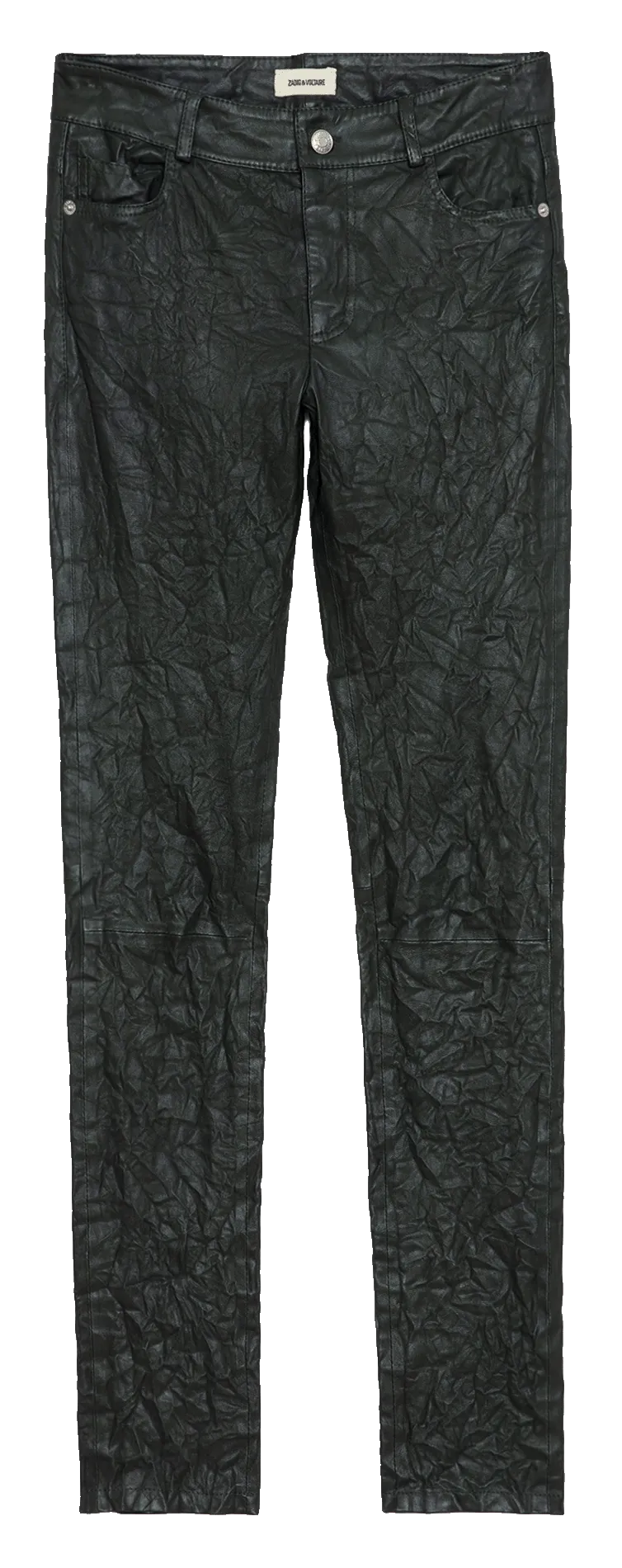 ZADIG&VOLTAIRE PHLAME  PANTALóN SLIM DE CUERO EN VERDE