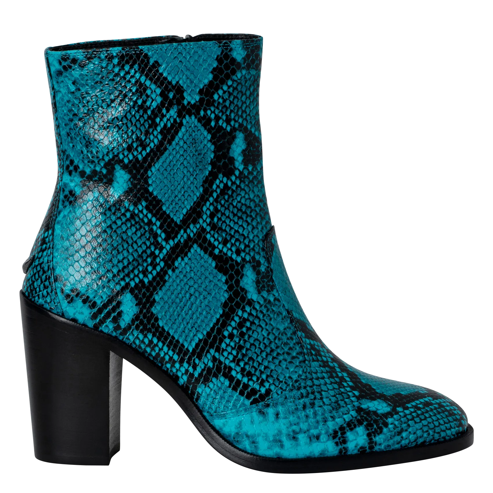 ZADIG&VOLTAIRE PREISER  BOTINES DE CUERO CON EFECTO DE PITóN EN AZUL