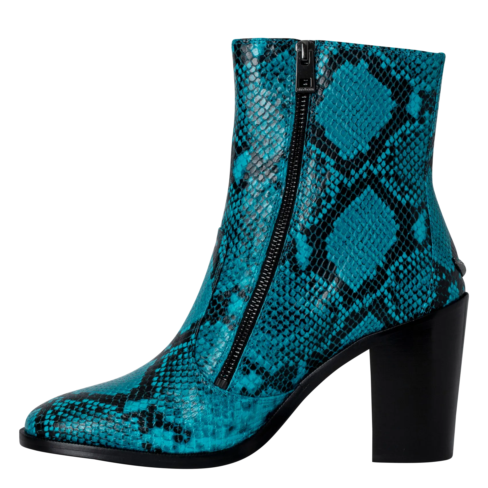 ZADIG&VOLTAIRE PREISER  BOTINES DE CUERO CON EFECTO DE PITóN EN AZUL