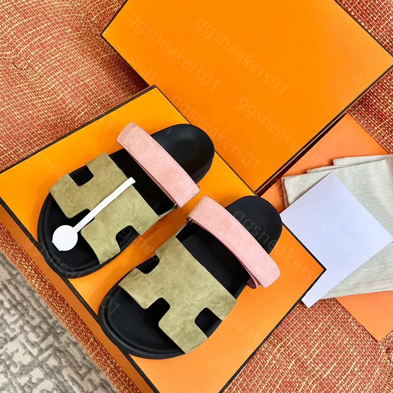 Zapatilla diseñador para mujer diapositivas deslizadores planos sandalias de verano sandalia zapatos damas marca clásica casual 