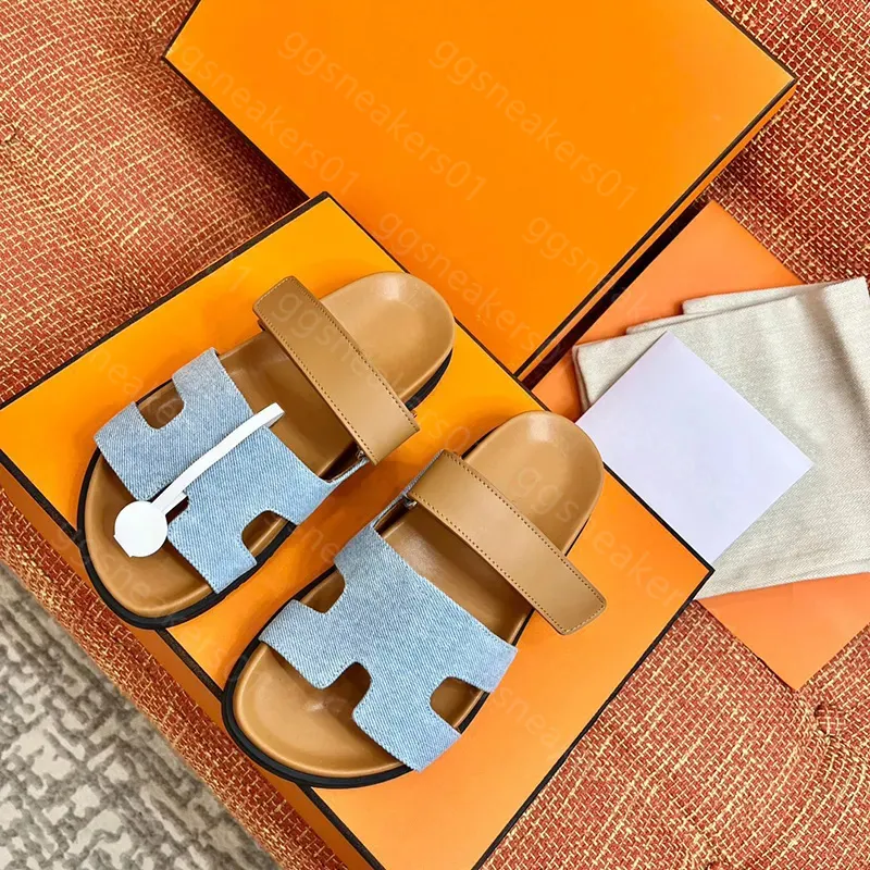 Zapatilla diseñador para mujer diapositivas deslizadores planos sandalias de verano sandalia zapatos damas marca clásica casual 