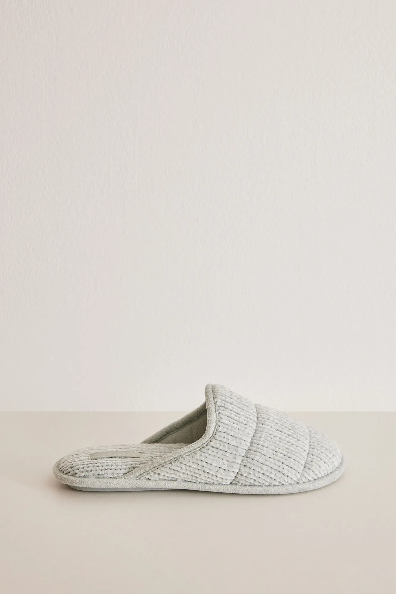 Zapatillas casa chenilla verde