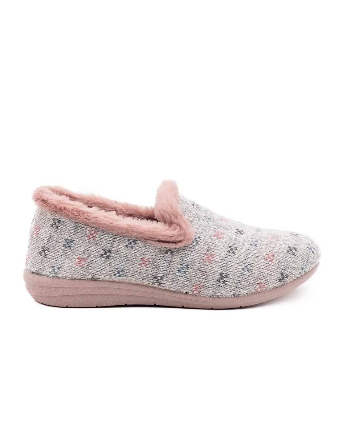 ZAPATILLAS DE CASA CERRADAS MUJER LARO GEMA7 GRIS