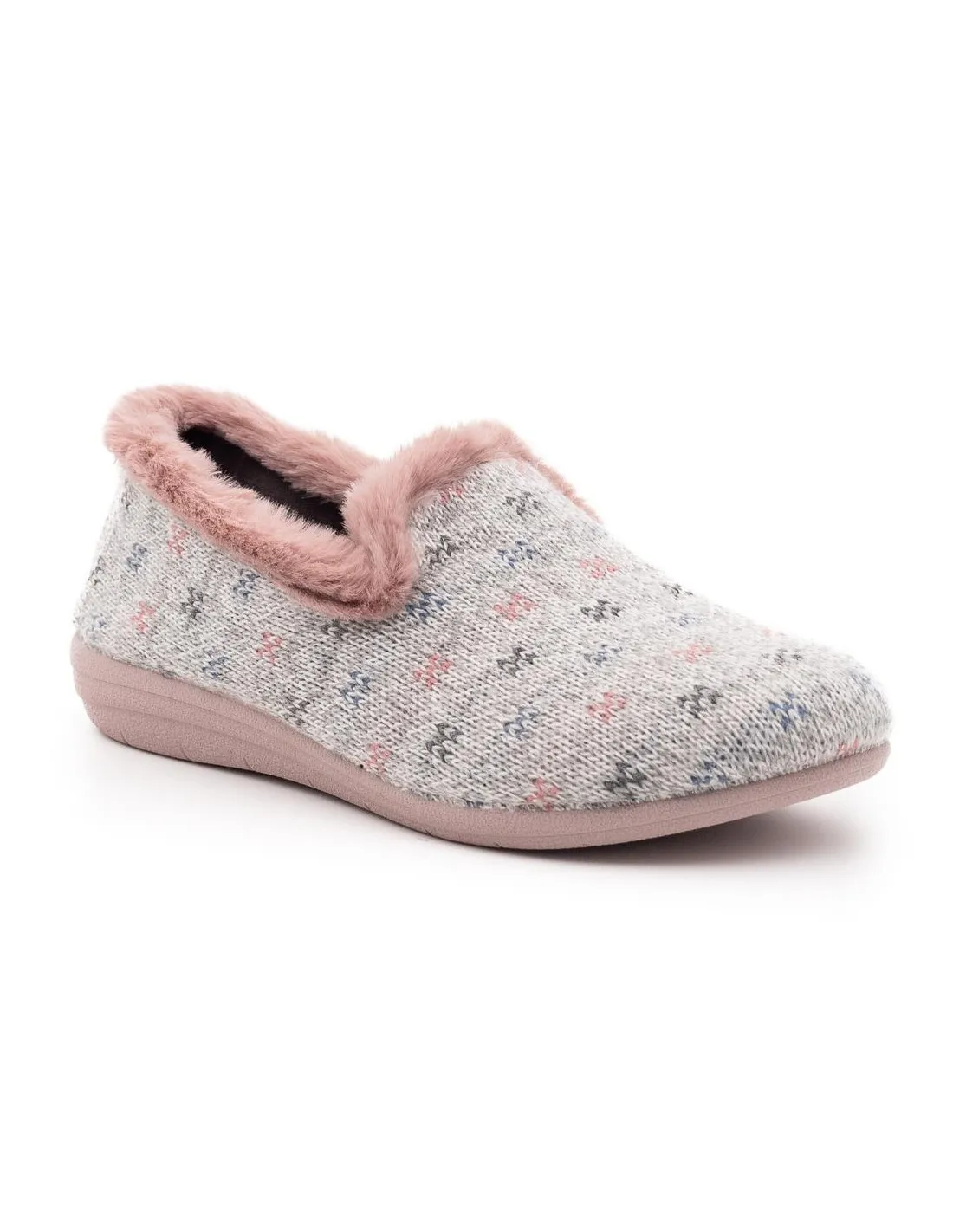 ZAPATILLAS DE CASA CERRADAS MUJER LARO GEMA7 GRIS