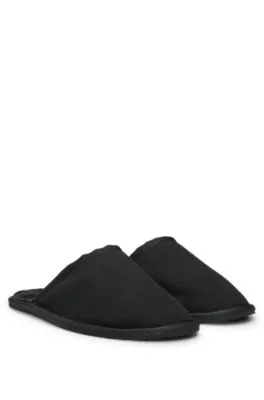 Zapatillas de casa de ante sintético con suela de goma