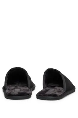 Zapatillas de casa de ante sintético con suela de goma