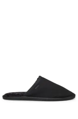 Zapatillas de casa de ante sintético con suela de goma