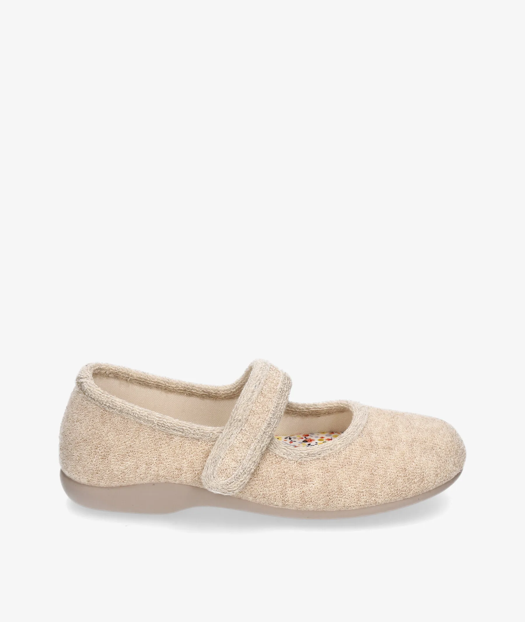 Zapatillas de casa  en color beige para mujer