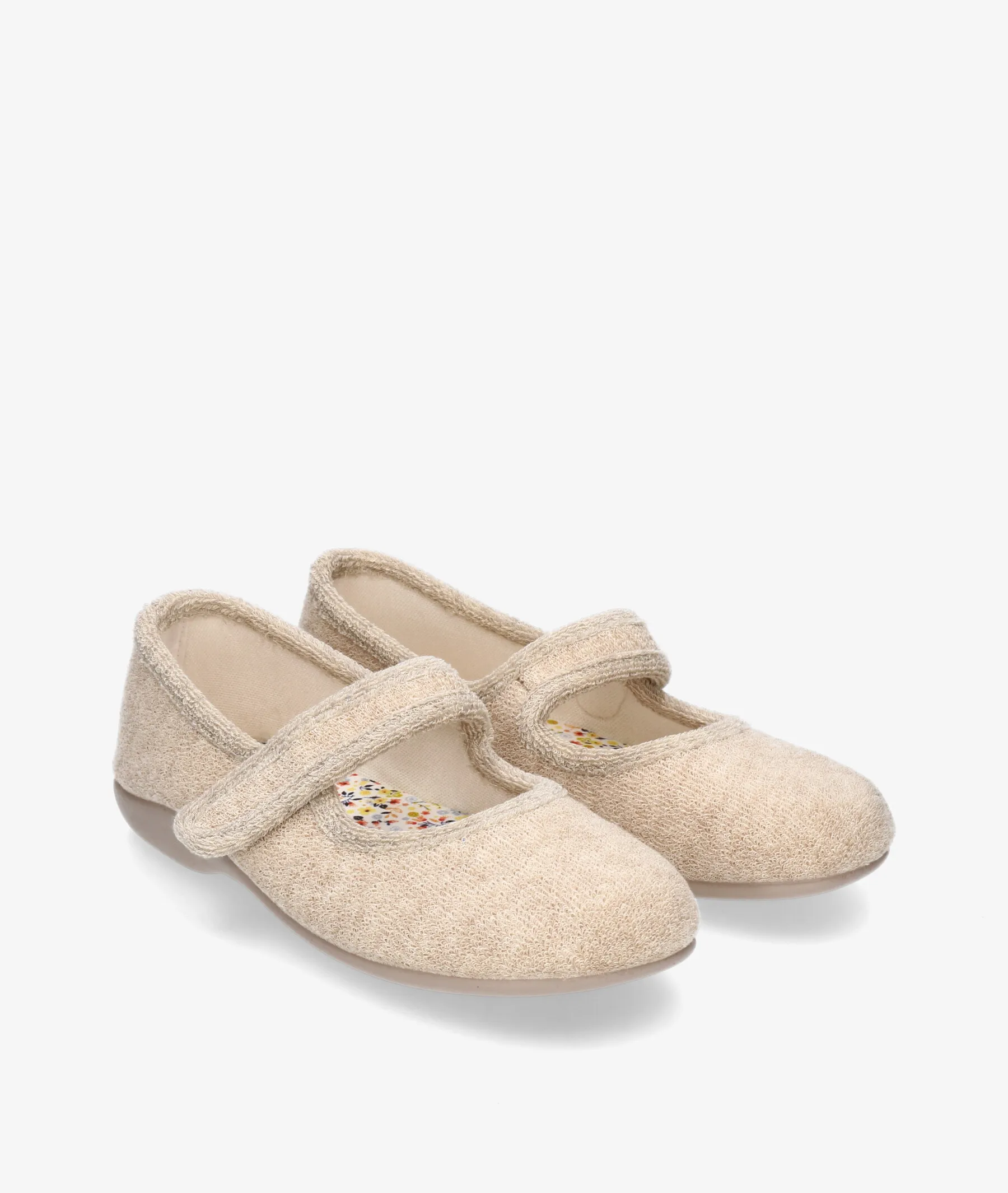 Zapatillas de casa  en color beige para mujer