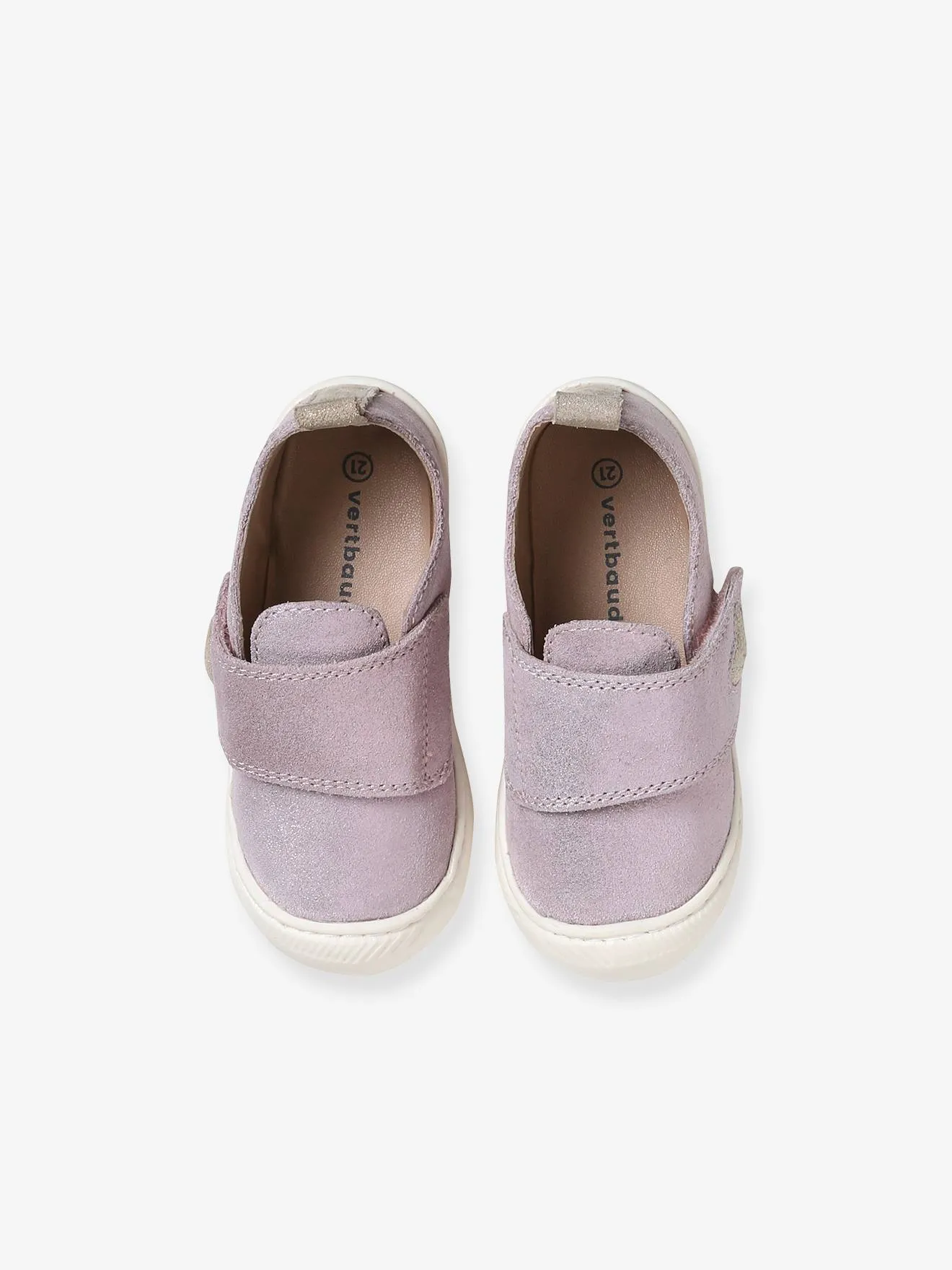 Zapatillas de piel flexible con cierre autoadherente para bebé