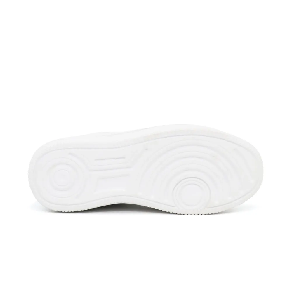 ZAPATILLAS ESCOLARES DE CUERO PARA HOMBRE KAIDA JA24741 BLANCO