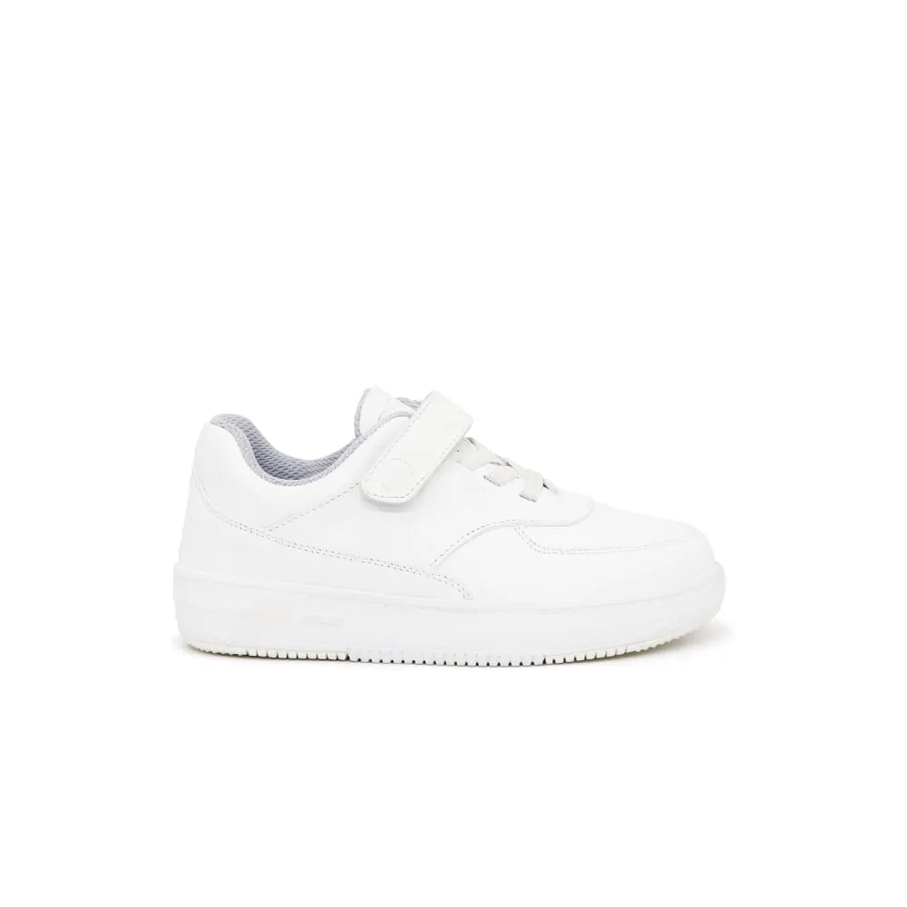 ZAPATILLAS ESCOLARES DE CUERO PARA NIñOS PAR&SS JA24CG818 BLANCO