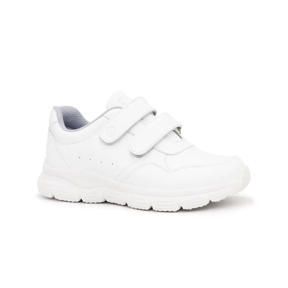 ZAPATILLAS ESCOLARES DE CUERO PARA NIñOS PAR&SS JA24CG822 BLANCO