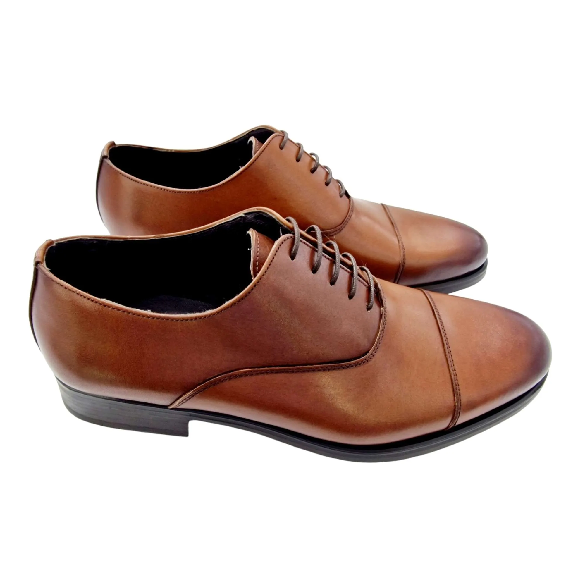 ZAPATO DE VESTIR HOMBRE BLUCHER CON PUNTERA MARRÓN