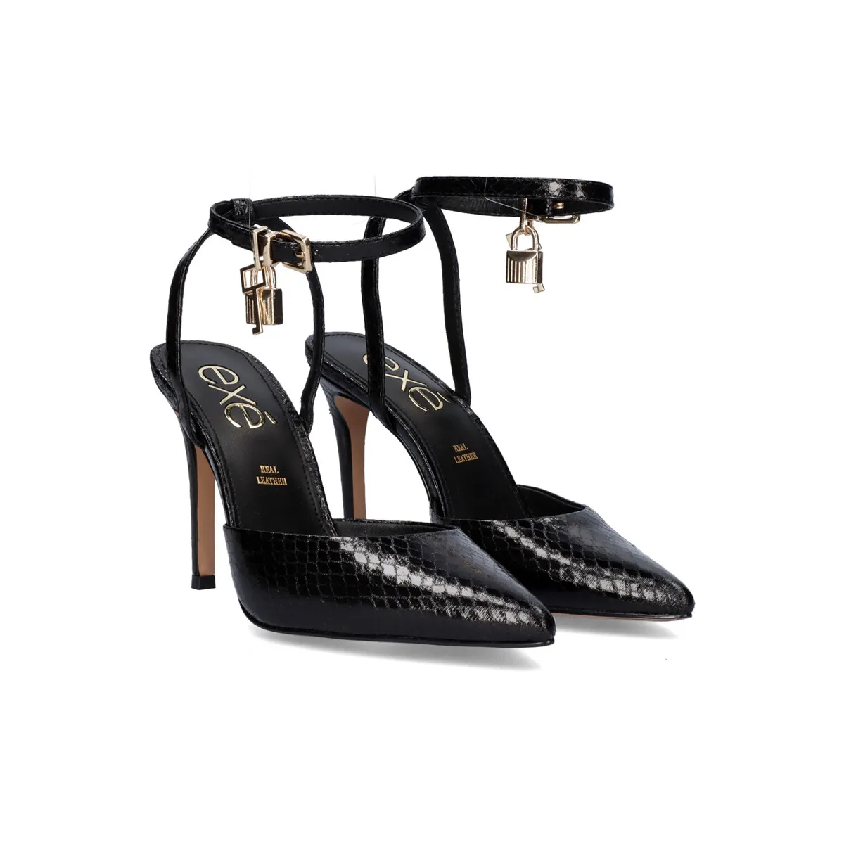 ZAPATO TACÓN JESSICA673 NEGRO SNAKE